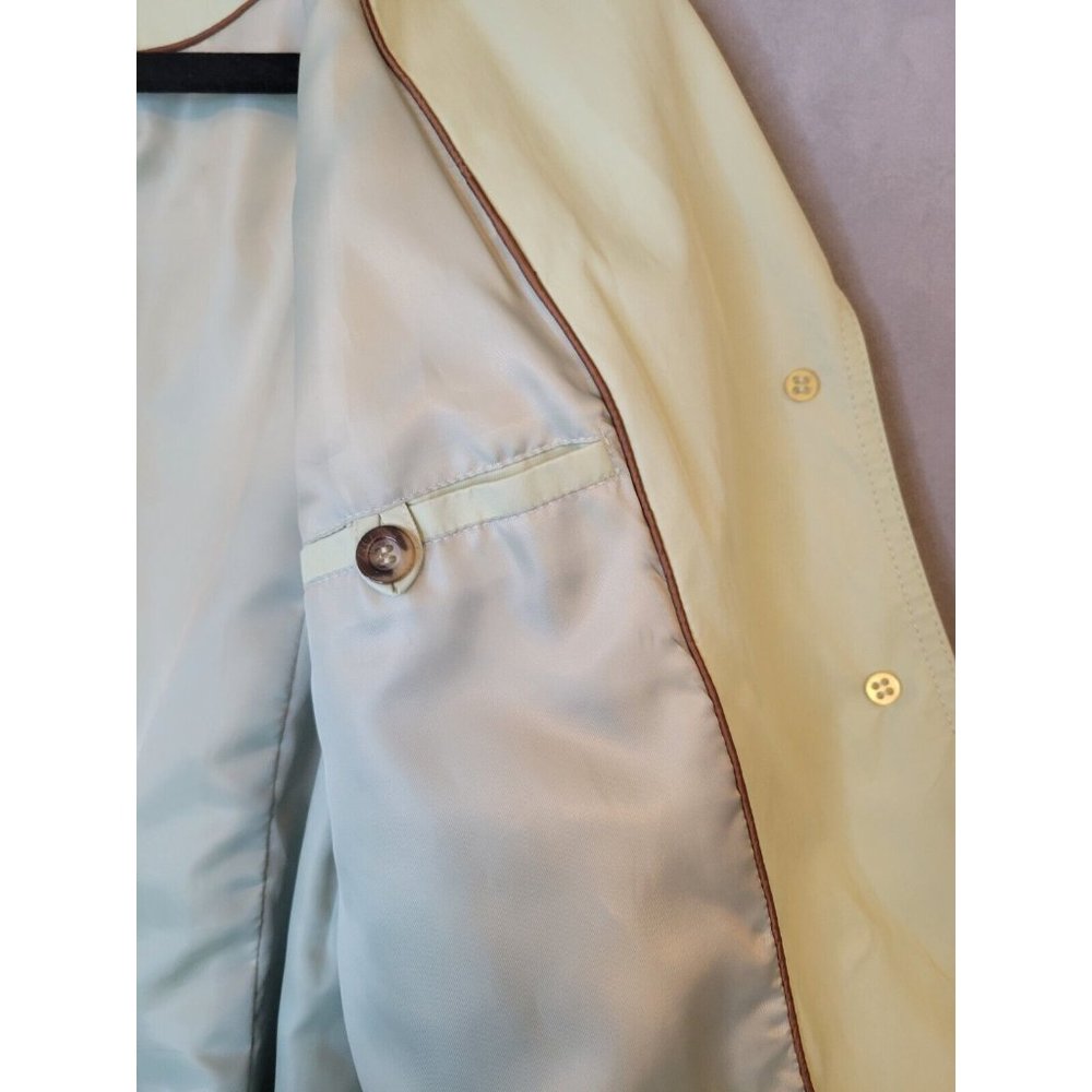 Michael Kors Trench Coat Womens Size L Mint Green GUC! - Picture 14 of 16